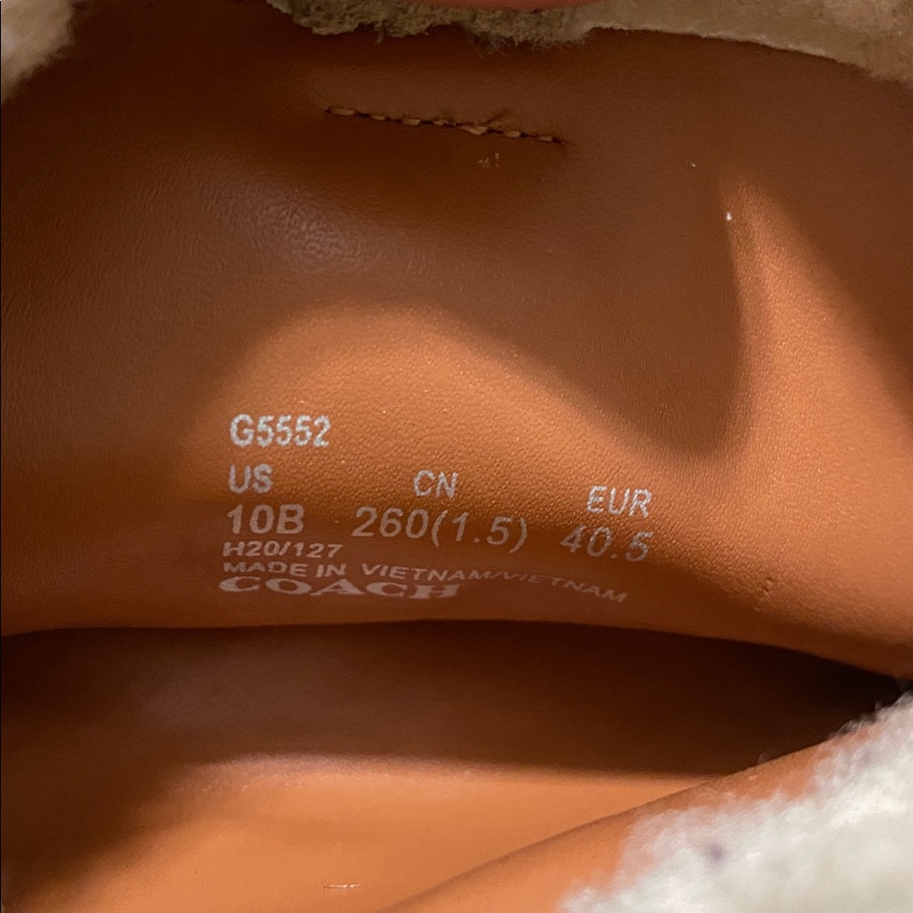Coach Cream Shearling Boots - Picture 5 of 8